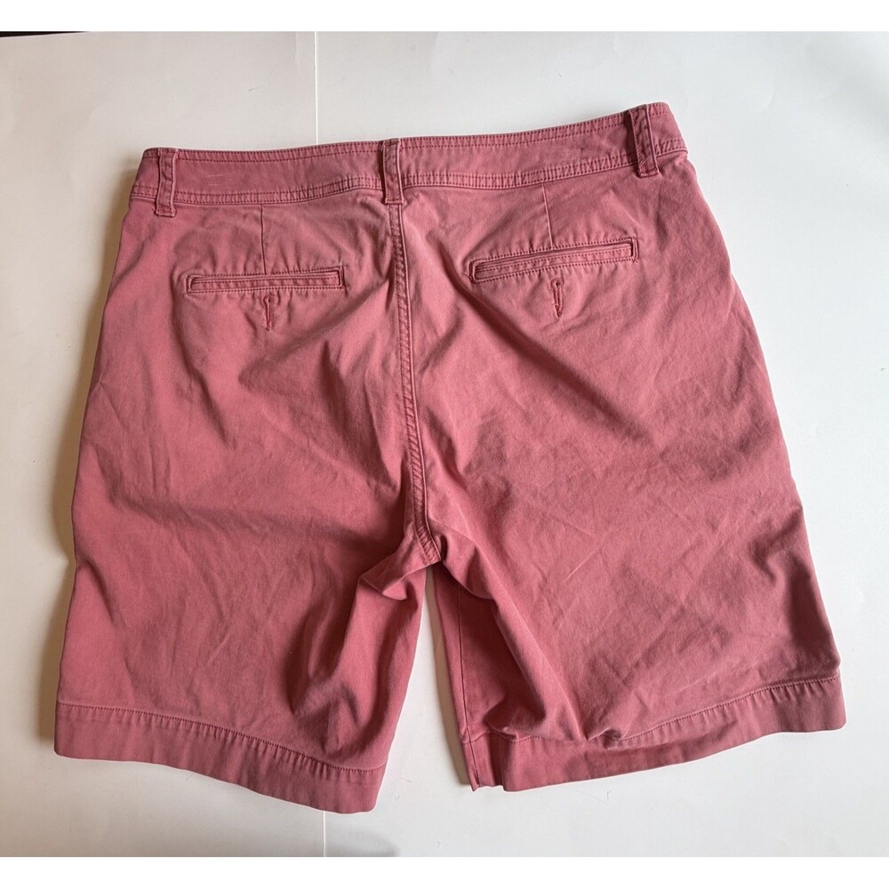 Eddie Bauer Shorts Womens 12 Coral Blakely Chino Bermuda Cotton Casual Twill - Picture 2 of 9